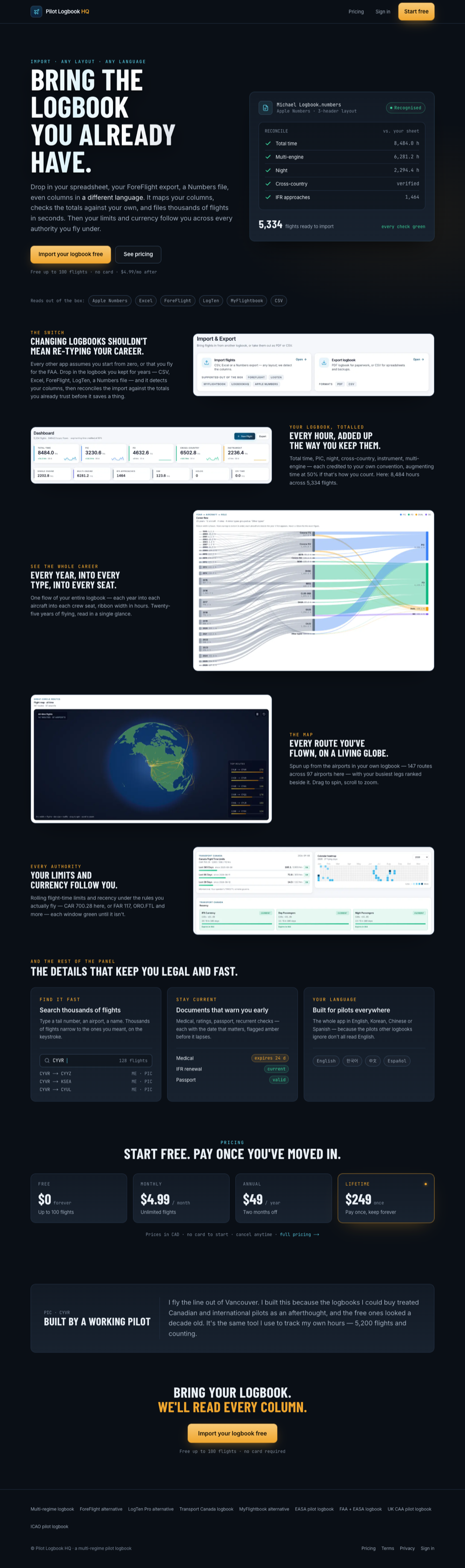 PilotLogbook HQ website